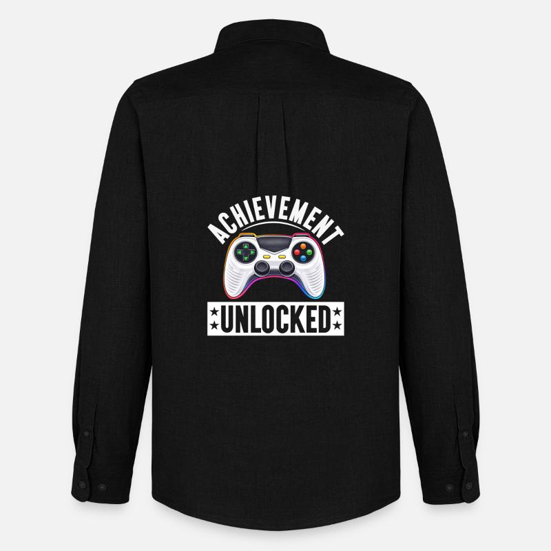 Gaming Gamer Videospiele Controller Zocken Zocker - Männer Oxford Hemd von Stanley/Stella - Schwarz