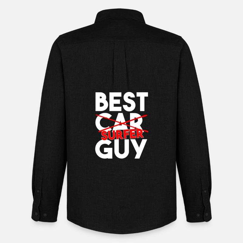 Bester Surfer-Typ Lustige Surf-Typografie - Männer Oxford Hemd von Stanley/Stella - Schwarz