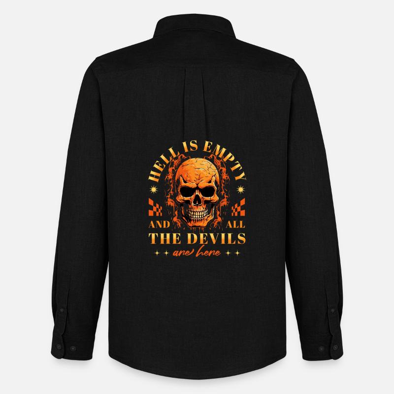 Ironie Hell Is Empty And All The Devils Are Here - Men's Oxford Shirt by Stanley/Stella - black