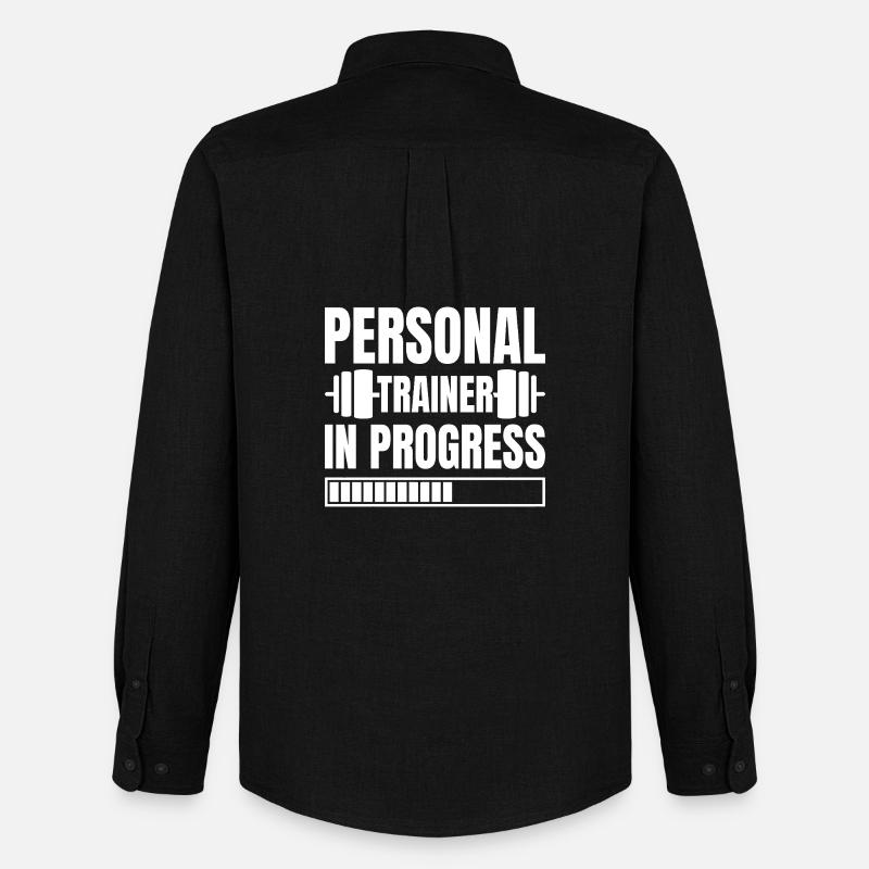 Powerlifting Bodybuilder Personal Trainer Progress - Männer Oxford Hemd von Stanley/Stella - Schwarz