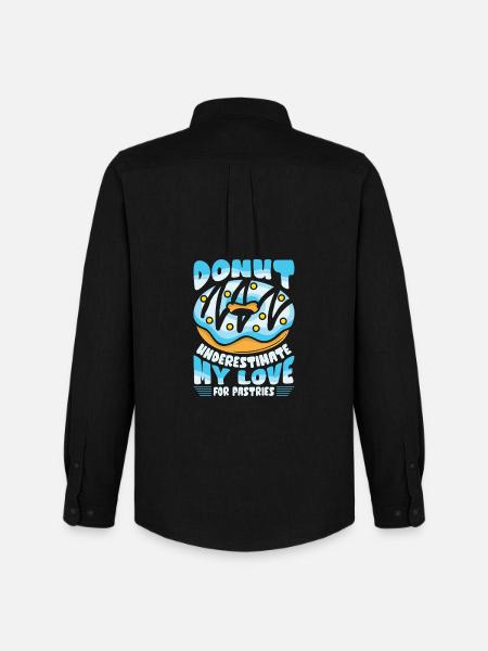 Restauration rapide en donuts - Chemise Oxford homme Stanley/Stella - noir