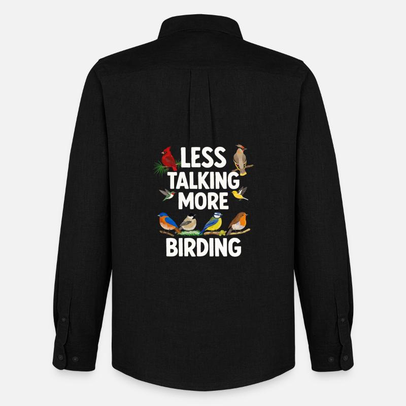 Bird Watching Birding Bird Watcher Vogel-Nerd - Männer Oxford Hemd von Stanley/Stella - Schwarz