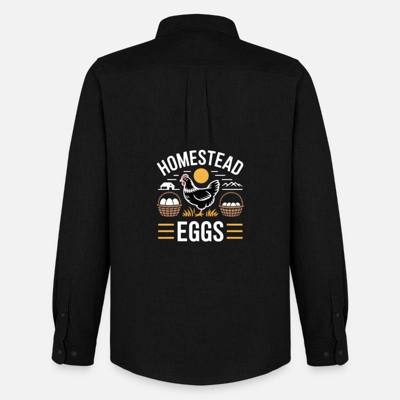 Homestead Eggs Hühnerhalter Huhn - Männer Oxford Hemd von Stanley/Stella - Schwarz