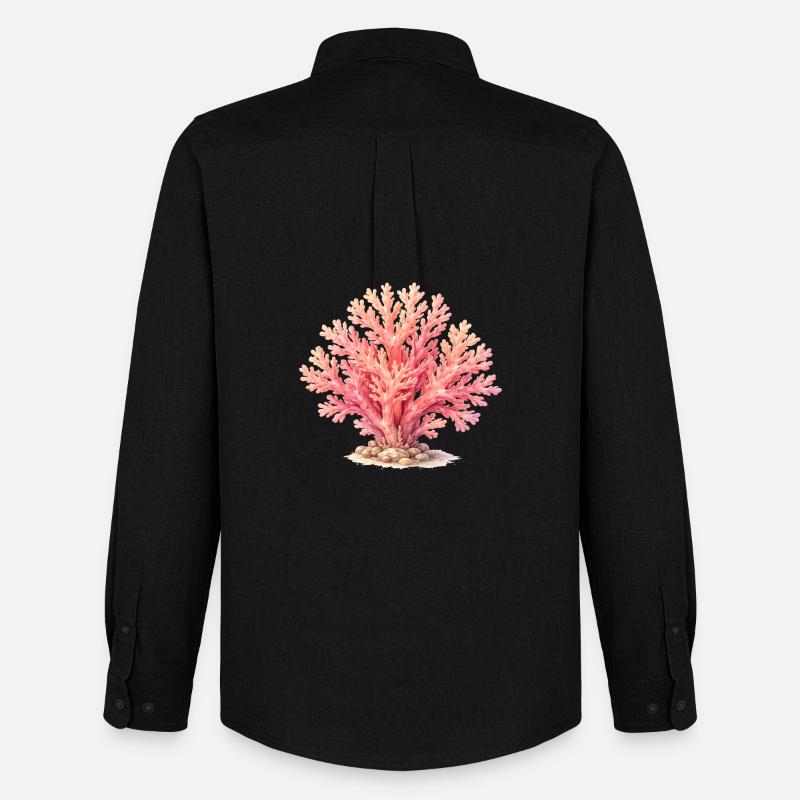Illustrazione di Corallo Rosa - Stanley/Stella Camicia Oxford uomo - nero