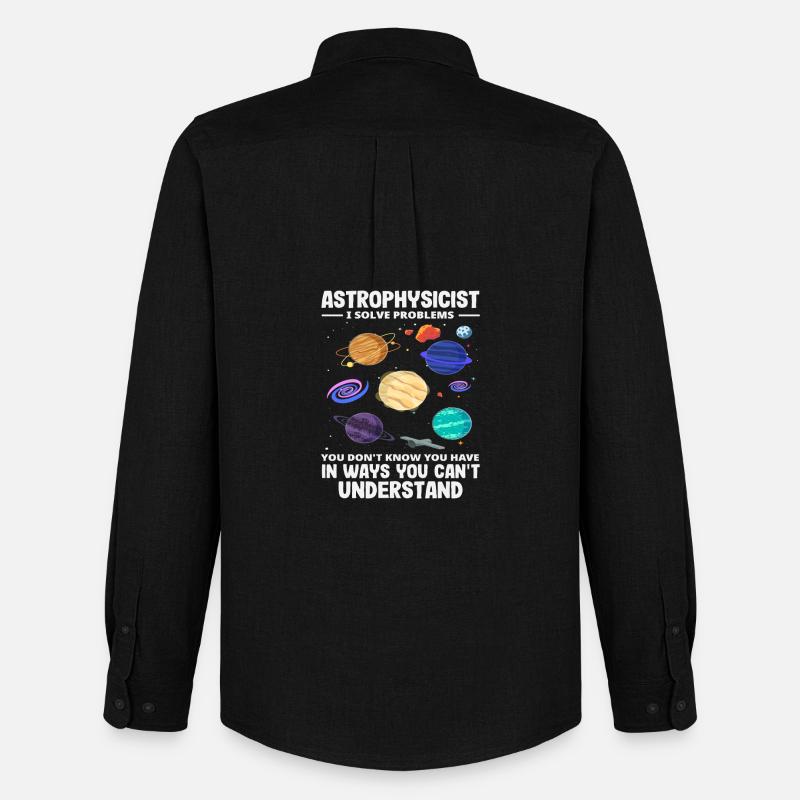 Astrofisico risolutore di problemi Detto divertente - Stanley/Stella Camicia Oxford uomo - nero