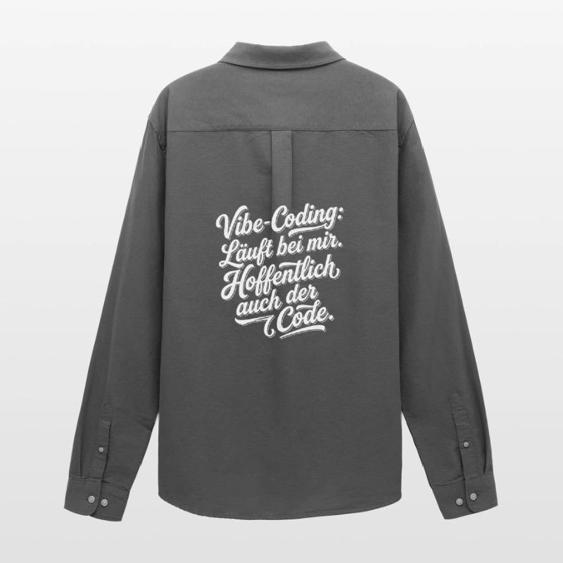 Vibe Coding läuft bei mir hoffentlich Code Männer Oxford Hemd von Stanley/Stella