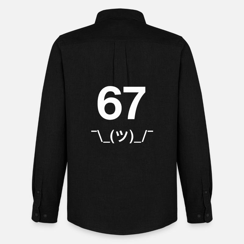 Six Seven 67 Meme Humor Gaveidé Sjov - Oxfordskjorte herre Stanley/Stella - sort
