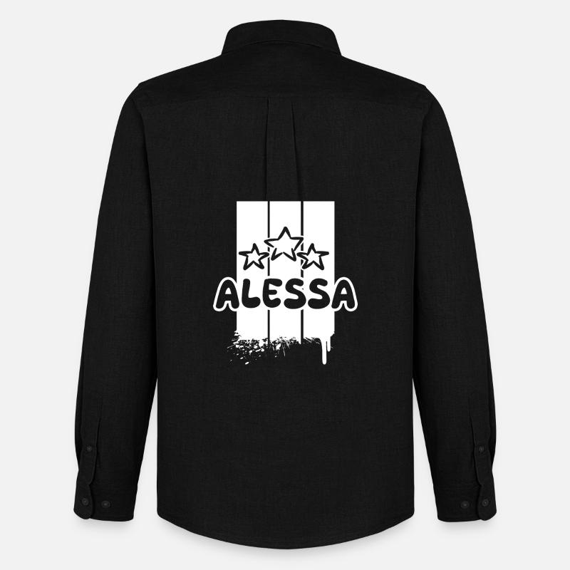 Alessa als Geschenkidee - Männer Oxford Hemd von Stanley/Stella - Schwarz