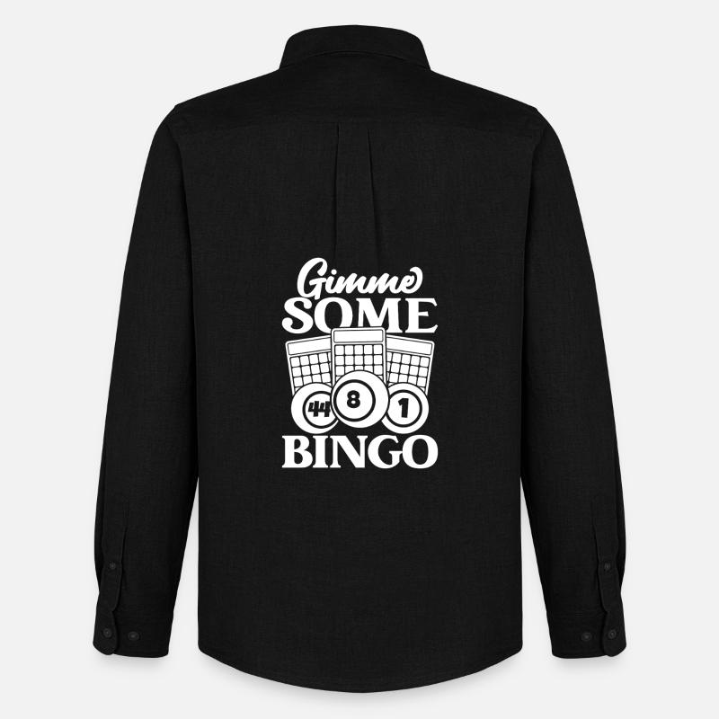 Bingo Player Gimme Some Bingo - Männer Oxford Hemd von Stanley/Stella - Schwarz