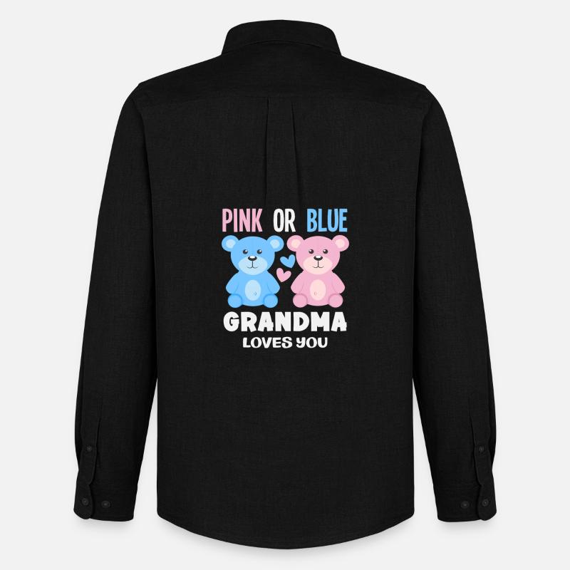 Pink Oder Blau Oma Liebt Dich - Männer Oxford Hemd von Stanley/Stella - Schwarz