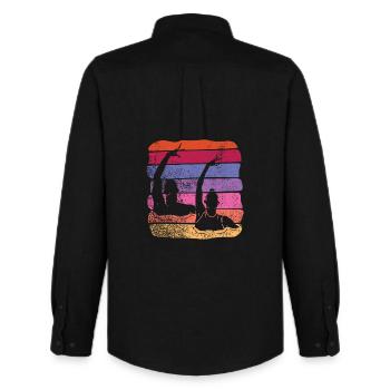 Artistic Swim Team Synchronized Swimming - Men's Oxford Shirt by Stanley/Stella - black - Back - AI Model Male 185 dark (185cm)