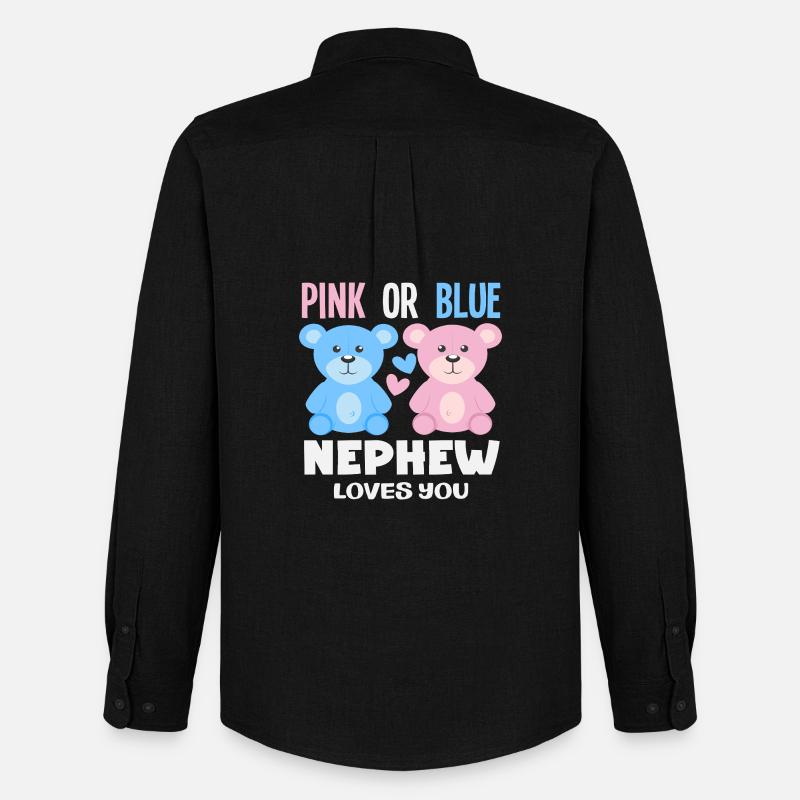 Pink Oder Blau Neffe Liebt Dich - Männer Oxford Hemd von Stanley/Stella - Schwarz