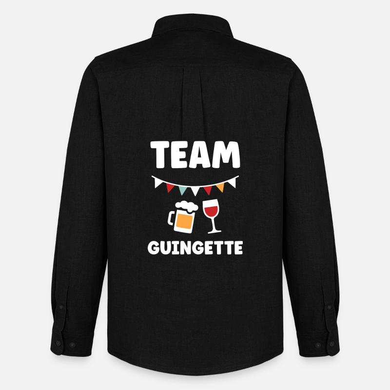 Festliches Guinguette-Team - Männer Oxford Hemd von Stanley/Stella - Schwarz