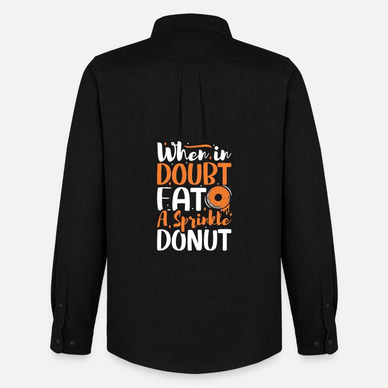 Restauration rapide en donuts - Chemise Oxford homme Stanley/Stella - noir