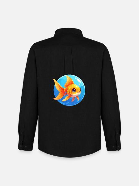Poisson rouge - Chemise Oxford homme Stanley/Stella - noir