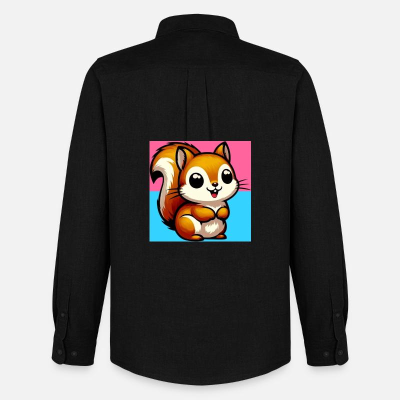 Eichhörnchen - Männer Oxford Hemd von Stanley/Stella - Schwarz