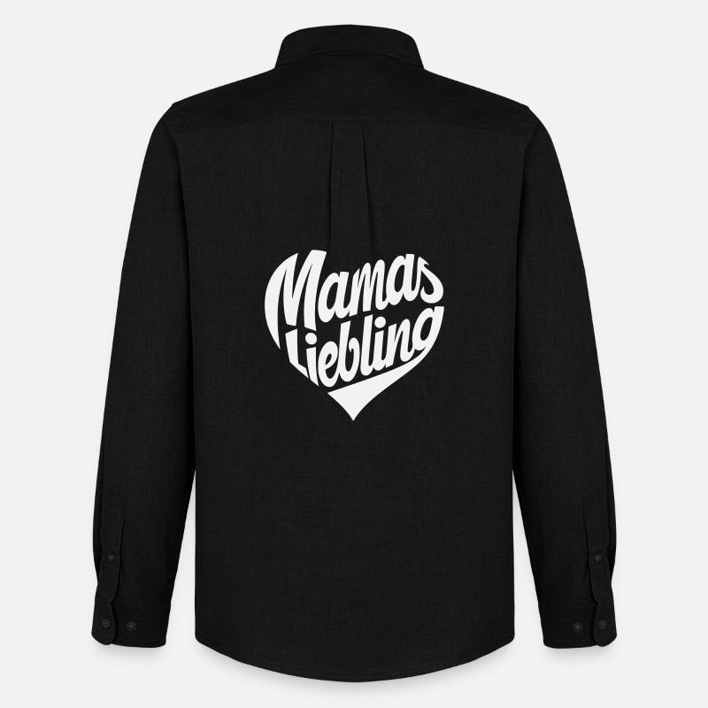 Mamas Liebling Herzdesign - Männer Oxford Hemd von Stanley/Stella - Schwarz