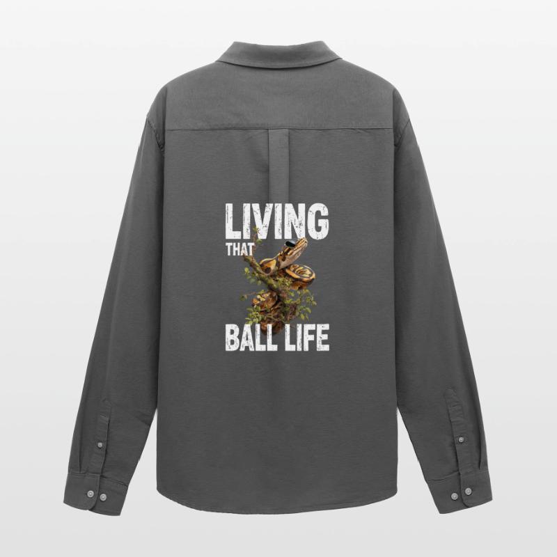 Königspython Schlangen Liebhaber Terrarium Python Männer Oxford Hemd von Stanley/Stella