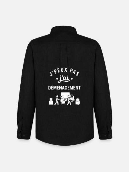 J'peux pas j'ai déménagement - Chemise Oxford homme Stanley/Stella - noir