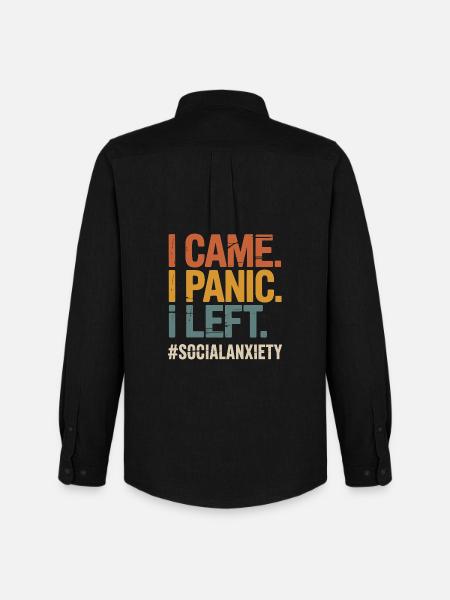 Introverted Problem Funny Social Freak - Men's Oxford Shirt by Stanley/Stella - black