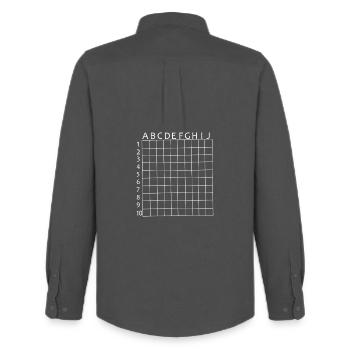Witziger Buchhalter, Papa Bürokollege - Männer Oxford Hemd von Stanley/Stella - Anthrazit - Hinten - AI Model Male 185 dark (185cm)