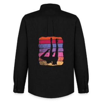 Artistic Swim Team Synchronized Swimming - Men's Oxford Shirt by Stanley/Stella - black - Back - AI Model Male 185 dark (185cm)