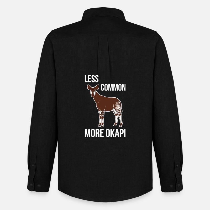 Okapi-liebhaber Okapi-tier Seltene Tierweltliebe - Männer Oxford Hemd von Stanley/Stella - Schwarz