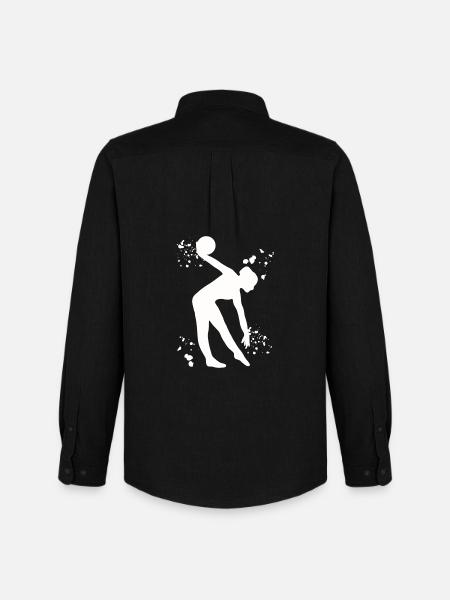 Gymnast with ball rhythmic gymnastics - Men's Oxford Shirt by Stanley/Stella - black