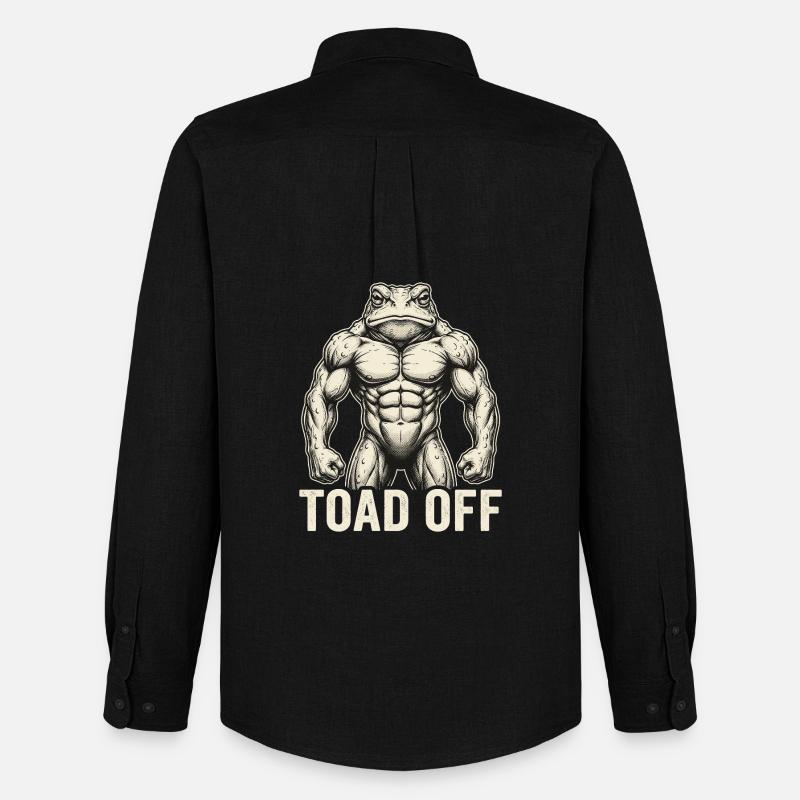 Toad Off Internet Meme Frog - Männer Oxford Hemd von Stanley/Stella - Schwarz