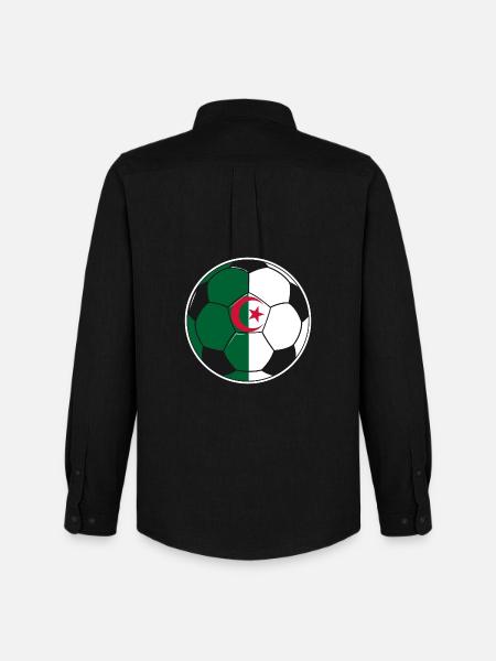 Fußball – Team Algerien - Männer Oxford Hemd von Stanley/Stella - Schwarz
