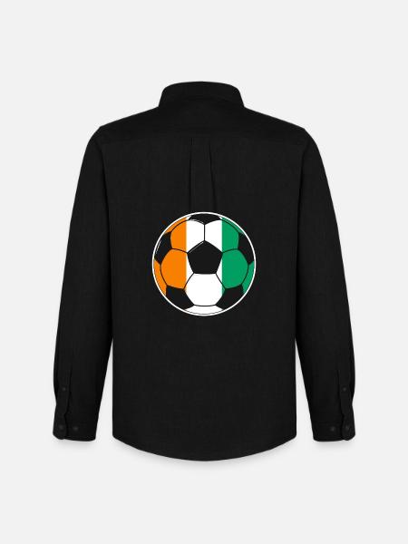 Fußball – Team Elfenbeinküste - Männer Oxford Hemd von Stanley/Stella - Schwarz