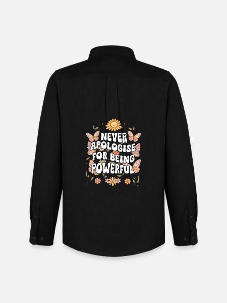 Inspiring butterfly fan graphic - Men's Oxford Shirt by Stanley/Stella - black