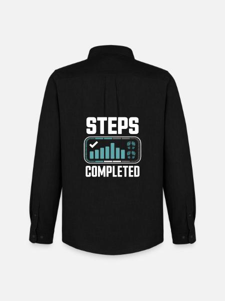 Steps Completed 10000 Schritte - Men's Oxford Shirt by Stanley/Stella - black