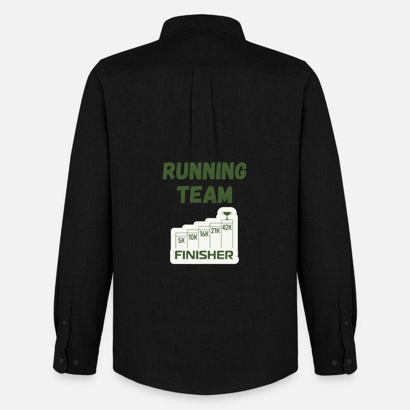 Running Team - Männer Oxford Hemd von Stanley/Stella - Schwarz