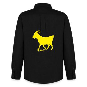 Goat GOAT yellow - Men's Oxford Shirt by Stanley/Stella - black - Back - AI Model Male 185 dark (185cm)