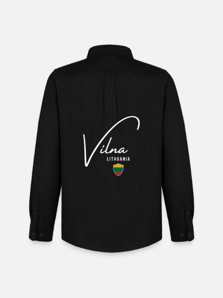 Vilnius Lithuania, elegant design Vilnius - Men's Oxford Shirt by Stanley/Stella - black