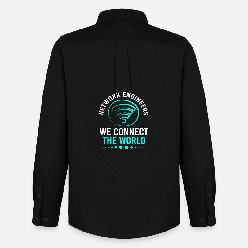 Network Engineer Programmer Computer Scientist - Men's Oxford Shirt by Stanley/Stella - black