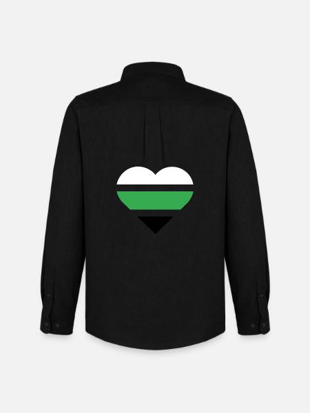 Pride Flag Heart · Neutrois - Männer Oxford Hemd von Stanley/Stella - Schwarz