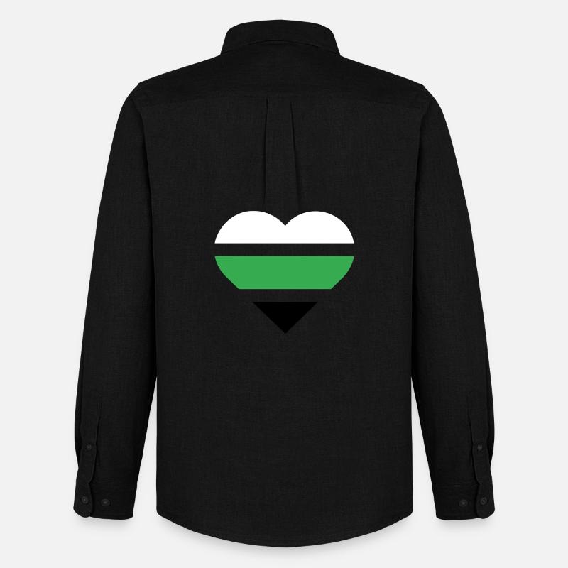 Pride Flag Heart · Neutrois - Männer Oxford Hemd von Stanley/Stella - Schwarz