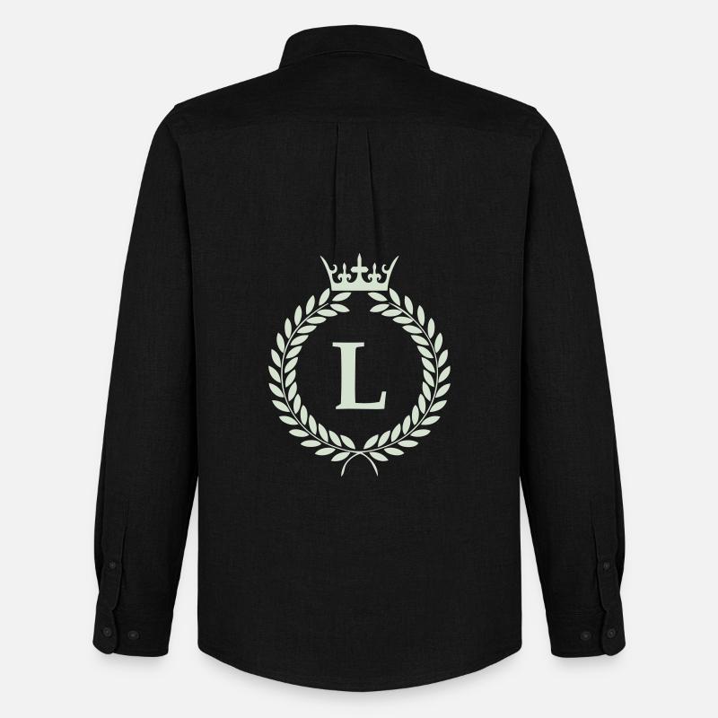 L_wappen- - Männer Oxford Hemd von Stanley/Stella - Schwarz