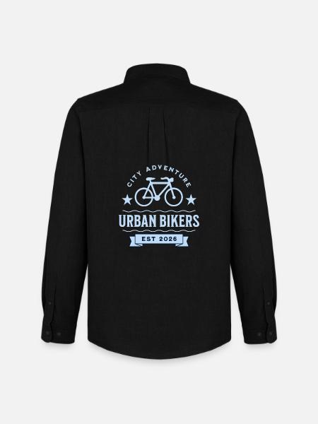 Urban Bikers geschaffen 2026 - Männer Oxford Hemd von Stanley/Stella - Schwarz