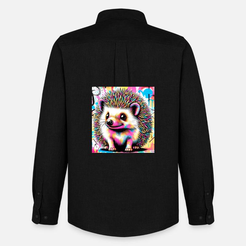 Igel - Männer Oxford Hemd von Stanley/Stella - Schwarz