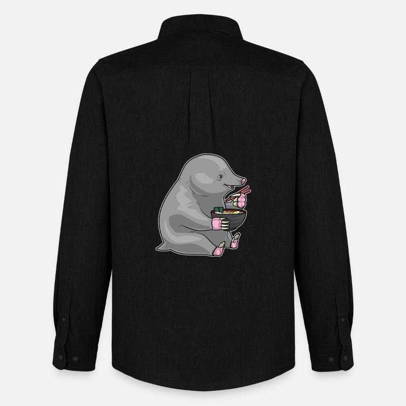 Mole Cook Ramen Cooking - Men's Oxford Shirt by Stanley/Stella - black
