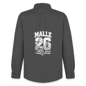 Malle 26 Jersey 2026 - Men's Oxford Shirt by Stanley/Stella - anthracite - Back - AI Model Male 185 dark (185cm)