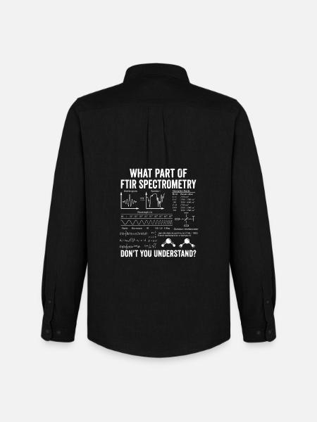 FTIR Infrared Spectroscopy Fourier Chemistry - Men's Oxford Shirt by Stanley/Stella - black