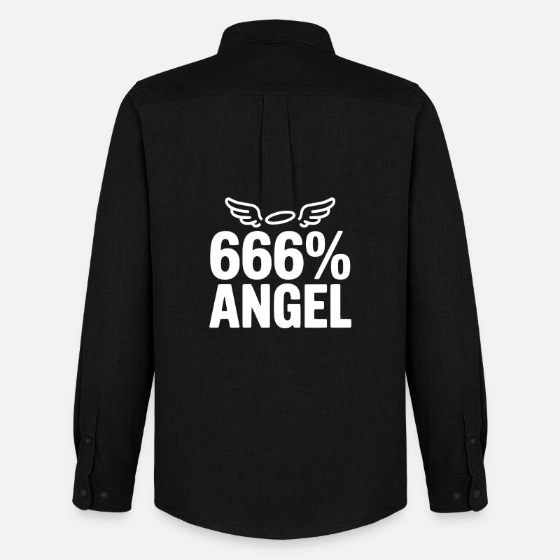 666 % Engel - Männer Oxford Hemd von Stanley/Stella - Schwarz