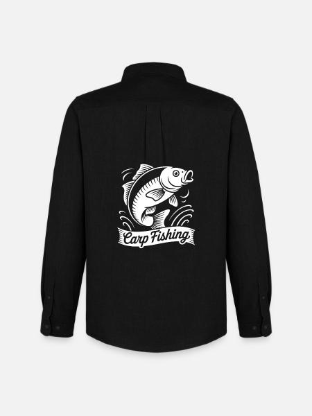 Carp fishing - Men's Oxford Shirt by Stanley/Stella - black