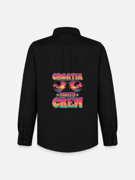 Croatia Party Crew - Men's Oxford Shirt by Stanley/Stella - black