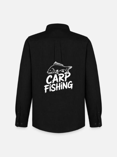 Carp Fishing Graphic Shirt - Men's Oxford Shirt by Stanley/Stella - black