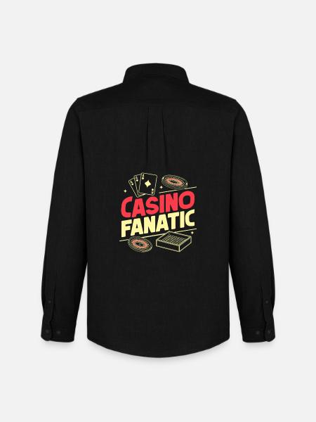 Fanowski fani hazardu kasyna Fanatic Casino - Stanley/Stella koszula Oxford męska - czarny